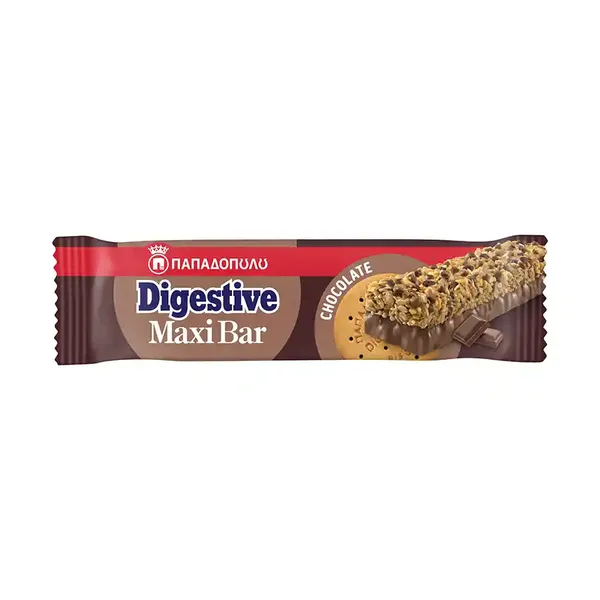 Παπαδοπούλου Digestive Μπάρα Δημητριακών Σοκολάτα Maxi 50γρ.
