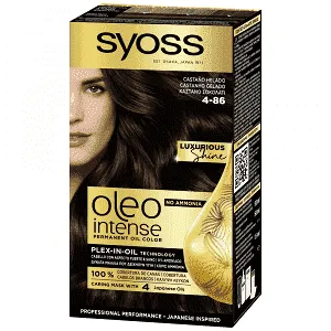 Syoss Oleo Intense Μόνιμη Κρέμα Βαφή Μαλλιών 4-86 Καστανό Σοκολατί