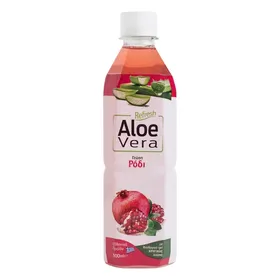 aloe vera ποτό με γεύση φυσική, ανανά, ροδάκινο, φράουλα, ρόδι ή μάνγκο 500ml