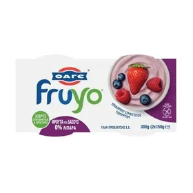 ΦΑΓΕ fruyo επιδόρπιο στραγγιστού γιαουρτιού 0% ή 1,8% λιπ. 2×150γρ. (όλες οι γεύσεις)