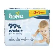 PAMPERS Μωρομάντηλα 99% Water 3x60 Τεμάχια
