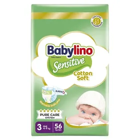 Βρεφική Πάνα Babylino Sensitive No 3 (4-9kg) (102 τεμ)