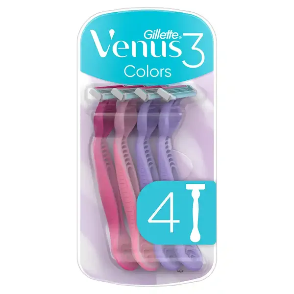 Gillette Venus Color Ξυραφάκι Μιας Χρήσης 3λεπίδων 4τεμ.