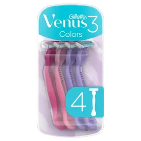 Gillette Venus Color Ξυραφάκι Μιας Χρήσης 3λεπίδων 4τεμ.