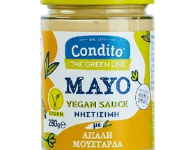 μαγιονέζα vegan sause με απαλή μουστάρδα χωρίς γλουτένη