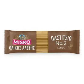 MISKO ΜΑΚΑΡΟΝΙΑ ΠΑΣΤΙΤΣΙΟ Νο2 ΟΛΙΚΗΣ ΑΛΕΣΗΣ 500GR