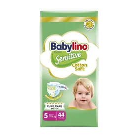 BABYLINO Sensitive Πάνες Cotton Soft No5 Junior 11-16kg 44τεμ