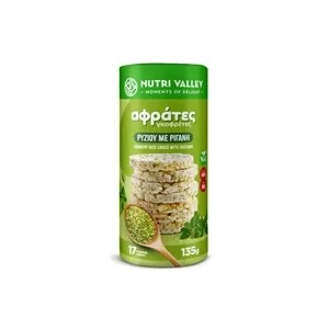 NUTRI VALLEY Γκοφρέτες Ρυζιού με Ρίγανη 135γρ.