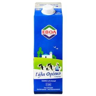 Εβόλ Φρέσκο Γάλα Πλήρες 3,5% Λιπαρά 1 lt