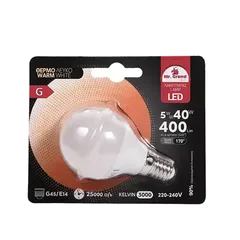 MrGrand Λάμπα Led Smd E14 5W Σφαίρα 3000K