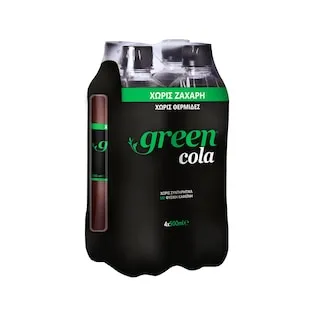 GREEN Αναψυκτικό Cola Στέβια Φιάλη 4 X 500ml