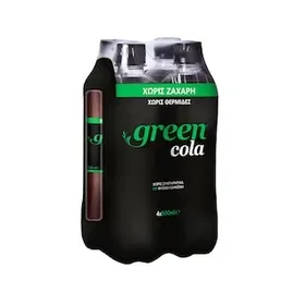 GREEN Αναψυκτικό Cola Στέβια Φιάλη 4 X 500ml
