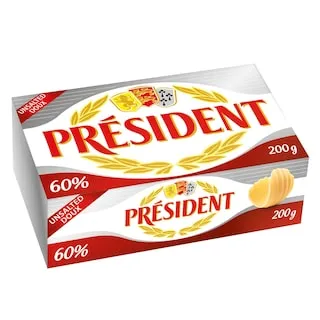 PRESIDENT Βούτυρο Ανάλατο 60% 200γρ