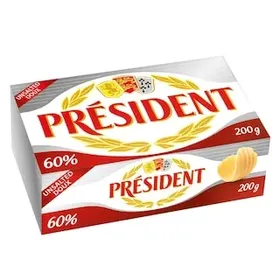 PRESIDENT Βούτυρο Ανάλατο 60% 200g