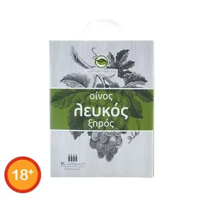 Μασούτης Από Τον Τόπο Μας Κρασί Λευκό Ξηρό Ασκός 3lt.