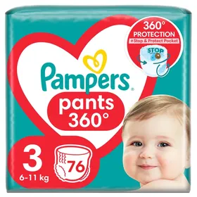 Πάνες-Βρακάκι Pampers Pants Μέγεθος 3 (6-11kg) (76τεμ)