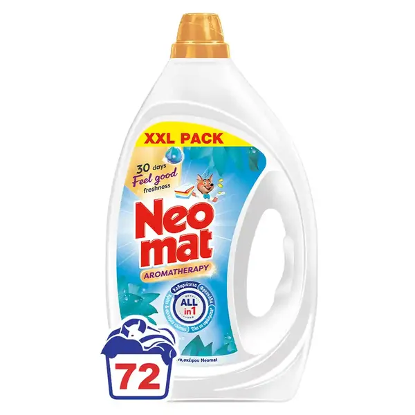Neomat Aromatherapy Υγρό Απορρυπαντικό Πλυντηρίου Ρούχων Λωτός Του Μπαλί 72mez. 3,24lt.