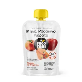 smoothie 100γρ • μήλο - ροδάκινο - καρότο / μήλο - μπανάνα - ροδάκινο