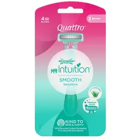 Wilkinson Quattro Smooth Ξυραφάκι Sensitive 4Λεπίδων 3τεμ.