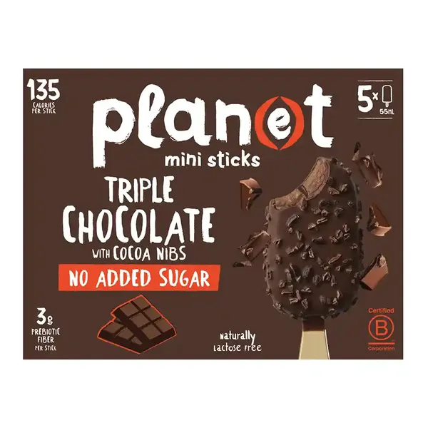 Παγωτό triple chocolate with cocoa nibs, strawberry cheesecake no added sugar 5X45γρ./5X55ml