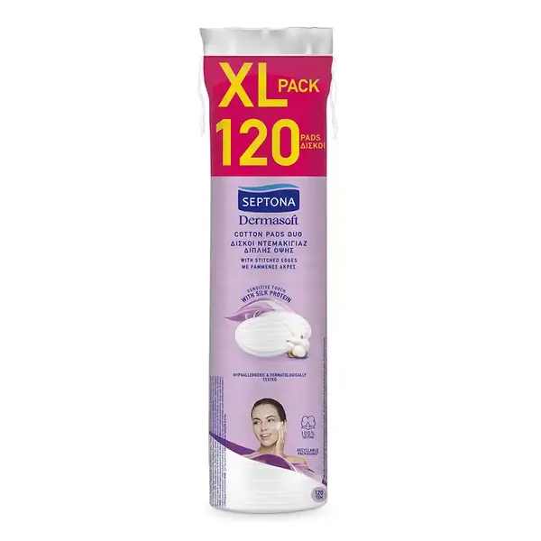 Septona Δίσκοι Ντεμακιγιάζ Στρογγυλοί Silk Protein 120τεμ.