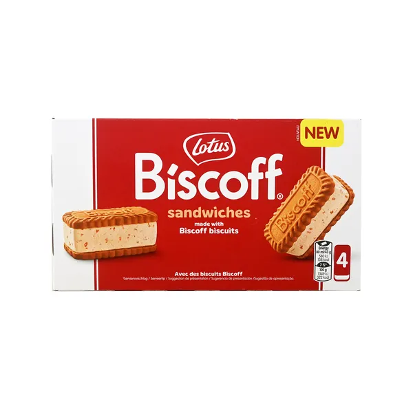 Σάντουιτς παγωτό LOTUS BISCOFF 4x80ml(43gr)