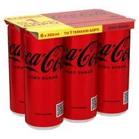cola ή cola stevia ή cola zero sleek can 4x330ml