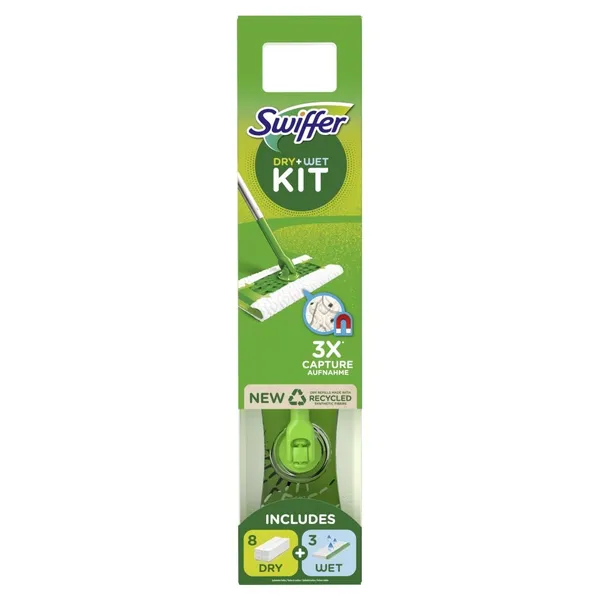 SWIFFER Έτοιμη Σκούπα + 8 Ανταλλακτικά Πανάκια
