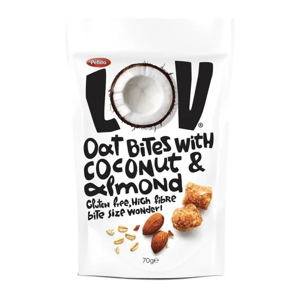Pellito Lov Bites Καρύδα, Βρώμη & Αμύγδαλο 70g