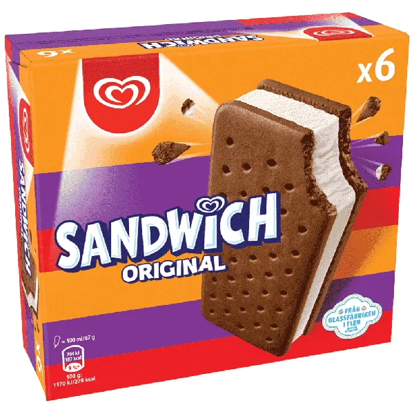 σάντουιτς παγωτά (6x100ml)