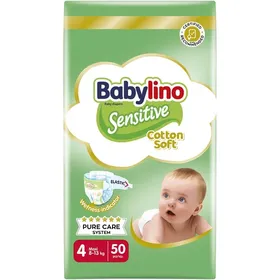 πάνες sensitive cotton soft No4 50 τεμάχια