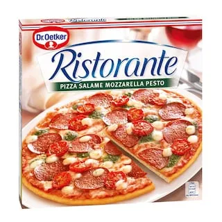 DR.OETKER Πίτσα Κατεψυγμένη Σαλάμι Μοτσαρέλα Πέστο 360gr