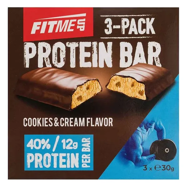 Μπάρες πρωτεΐνης FIT ME UP Cookies & cream 3Χ30γρ.