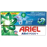 Κάψουλες Πλυντηρίου Ρούχων All In 1 Touch Of Lenor Ariel 30 τεμ