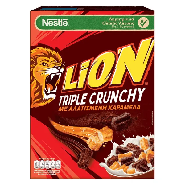 Nestle LION® Triple Crunchy Δημητριακά Πρωινού Ολικής Άλεσης 300g