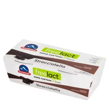 ΟΛΥΜΠΟΣ FREELACT 2% ΧΩΡΙΣ ΛΑΚΤΟΖΗ STRACCIATELLA 2x150g
