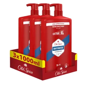 Whitewater Ανδρικό Αφρόλουτρο και Σαμπουάν 400ml, Καθαρισμός πολλαπλής χρήσης 3 σε 1 για Σώμα, Μαλλιά, Πρόσωπο