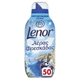 LENOR Fresh Air Συμπυκνωμένο Μαλακτικό Ρούχων Θαλασσινό Αεράκι 50Μεζ 700ml.
