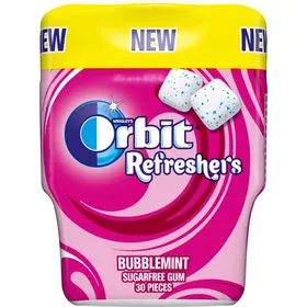 ORBIT Τσίχλες Refreshers Bubblemint Μπουκάλι 67g