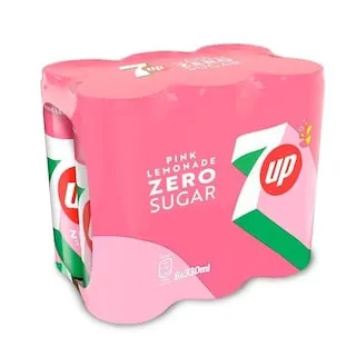 7UP Αναψυκτικό Pink Lemonade Zero 6x330ml