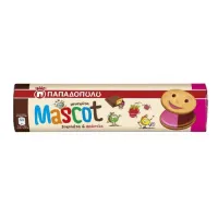 Μπισκότα Mascot γεμιστά με κρέμα φράουλα και κρέμα σοκολάτα Παπαδοπούλου 200 gr