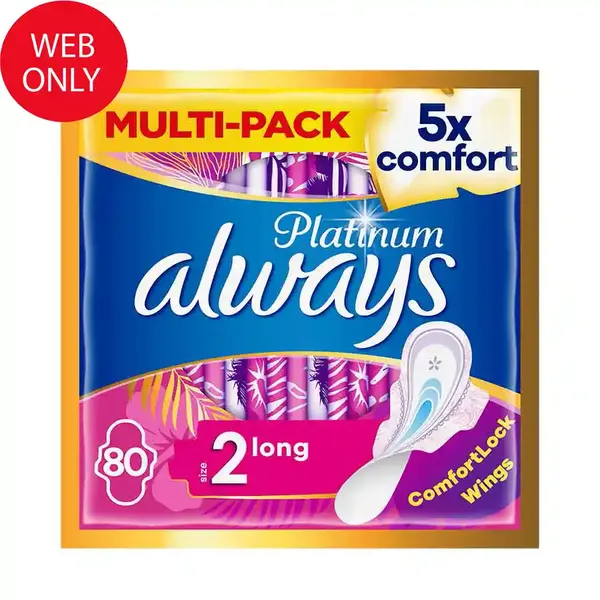 Always Ultra Platinum Σερβιέτες Long Plus (Μέγεθος 2) 80τεμ.
