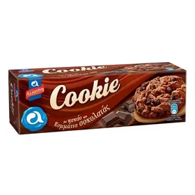 cookies με κακάο και κομμάτια σοκολάτας 175γρ 2τεμ