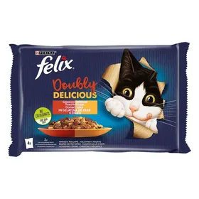 Purina Felix Γατοτροφή Agail Ποικιλία Κρεατικών Σε Ζελέ 4x85γρ.