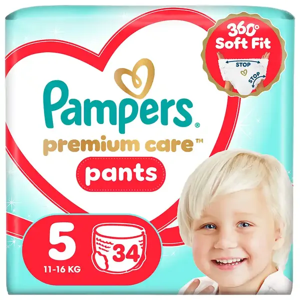 Pampers Premium Care Pants Πάνες Βρακάκι Νο6 (13-17kg.) Jumbo Pack 34τεμ.