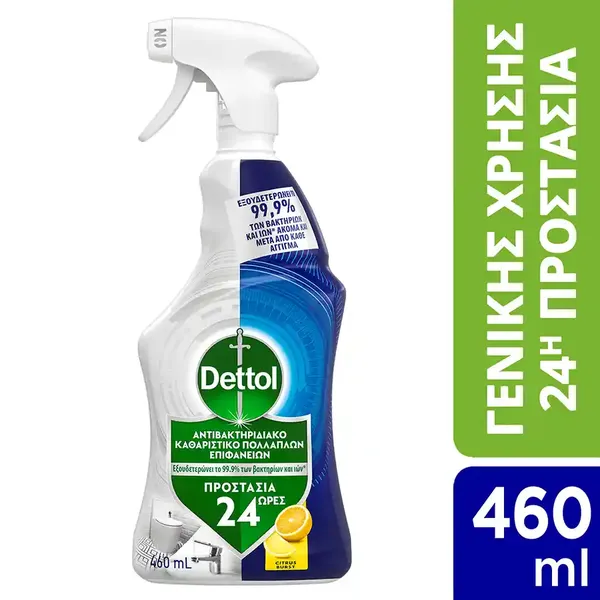 Dettol Πολυκαθαριστικό Σπρέι 24ώρες Citrus Burst 500ml.