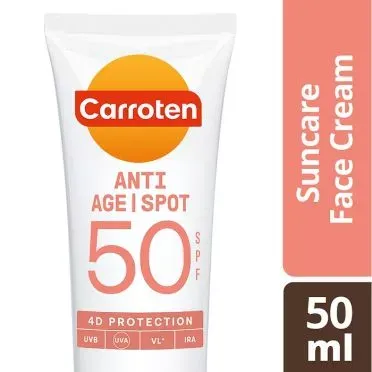 CARROTEN ΑΝΤΗΛΙΑΚΗ ΚΡΕΜΑ ΠΡΟΣΩΠΟΥ ΚΑΤΑ ΤΩΝ ΚΗΛΙΔΩΝ SPF50 50ML