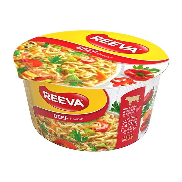 Noodles REEVA in bowl με βοδινό 75γρ.