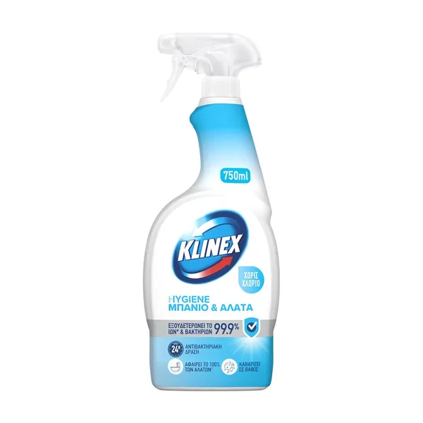 KLINEX Hygiene Καθαριστικό Σπρέι Μπάνιο & Άλατα Χωρίς Χλώριο 750ml