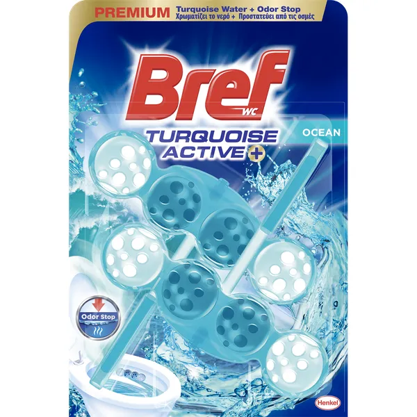 Μπλοκ Τουαλέτας Turquoise Activ Ocean Bref Wc Block 2x50g